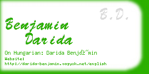 benjamin darida business card